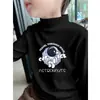 Ropa interior térmica para niños, camiseta de manga larga para niños 2026, nueva, cálida, forro polar de doble cara, cuello semi-alto, top versátil
