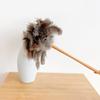 Plumero de plumas de avestruz antiestático para sofá, estantería, coche, artefacto para limpieza de polvo, plumero retráctil para el hogar