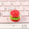 Acessórios de Desenho Animado DIY, Brinquedos de Comida Simulada, Enfeites de Resina de Hambúrguer, Presilhas de Cabelo com Cola de Creme, Chaveiros, Decorações de Micro-Paisagem