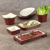 Prato de melamina louça de plástico tipo porcelana prato retangular criativo self-service churrasco prato de jantar com prato comercial