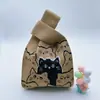 Bolso de Punto para Mujer Bolso de Mano Lindo Panda Sombrero de Cubo Bolso de Mano Casual Combinable Bolso Tote de Moda Bolsa para Lonchera