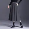 Falda A-line fluida, moderna, elegante, de bajo amplio para mujer, nueva de otoño 2026, de cintura alta, corte ajustado, adelgazante