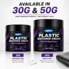 Kineshinex Creme de Reparo e Cuidado para Plásticos 50g Para-choque de Carro Console Central Painel da Porta Acabamento Preto Creme Revitalizante