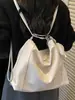Mochila retro casual de gran capacidad para mujer 2026 nuevo bolso de hombro tipo tote de color liso para el verano