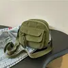 Bolsa de tecido lisa de veludo cotelê para mulheres, nova moda primavera, estilo campus para meninas, pequena, de ombro único ou transversal, moderna