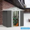 Cobertizo de herramientas para exteriores, Patio jardín, Cuarto de almacenamiento simple para patio, Cobertizo de utilidad metálico móvil