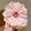 Scrunchie de Bolinhas de Alto Padrão Estilo Francês, Elástico de Renda Versátil para Mulheres, Adequado para Penteados de Coque, Acessório de Cabelo