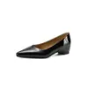 Sapatos baixos cor nude para mulheres, novo estilo de verão, design francês raso inspirado na Chanel com salto grosso de 4 cm, versáteis e elegantes para o dia a dia.