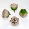 Rosa Redonda Pequeña Rizada Simulada de 4 cm Decoración del Hogar Accesorios Hechos a Mano para el Cabello Accesorios Fondo de Pared de Flores para Bodas