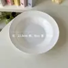 Plato de sombrero de paja, plato de plástico para uso doméstico, plato para ensalada, plato para pasta, plato para comida occidental, plato blanco, plato hondo para platillos fríos