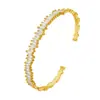 Pulsera Retro Europea y Americana de Lujo Ligero con Microincrustaciones de Cobre para Mujer, Joyería Versátil y que No se Desvanece, Best-Seller Transfronterizo