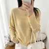 Suéter de punto de cuello redondo y manga larga estilo francés para mujer, modelo nuevo de principios de otoño 26, adelgazante, versátil, holgado, top de suéter de forro polar oso de miel