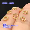 Plata de ley s925 Chapado en oro Espaciadores de Moneda de Cobre Burbuja Cuentas Rueda Cuerda de Mano Trenzada Pulsera Collar Accesorios DIY Hechos a Mano
