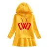 Nuevo vestido suéter con capucha para niños Primavera y Otoño, niña de dibujos animados, Chad Wild Clay, falda de estilo occidental