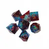 Dados de Resina Jogo de Mesa DND Dungeons & Dragons COC Roleplaying TRPG Cthulhu Poliédricos D4-D20 Conjunto de 7 Peças