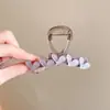 Pinza para el cabello de tamaño mediano de lunares blancos y negros estilo francés, diseñada para la parte trasera de la cabeza, un accesorio para el cabello nuevo y elegante con un aspecto sofisticado y con estilo