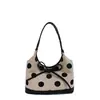 Bolso de Mano de Lunares de Nicho Estilo Coreano Bolso Tote de Gran Capacidad para Mujer 2026 Nuevo Bolso de Hombro Versátil Bolso de Axila a la Moda