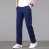 Pantalones Casuales Talla Extra para Hombre, Primavera/Verano 2026, Rectos Sueltos Versátiles de Vestir, Pantalones Largos de Algodón Puro, Estilo Delgado