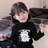 Y2053# camiseta solta de manga comprida estilo western para meninas nova outono grande roupas infantis meninas crianças top respirável camiseta