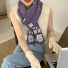 Novo Cachecol de Outono e Inverno Feminino de Inverno Estilo Coreano Versátil de Lã Tricotada Estudante Menina Fofa Cachecol Longo de Alta Qualidade