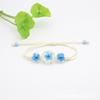 Directo de fábrica flor real flor de cinco pétalos pulsera de narcisos pulsera de cuentas de vidrio de flor de cerezo joyería de lugar escénico mercado nocturno femenina