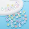 Acrílico Transparente Color Caramelo Flor Amor con Cuentas Cuentas DIY Accesorios para Joyería Pulsera Collar Cuentas Sueltas W334