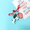 Chaveiro Cartoon Snoopy Charlie Pingente para Mochila Escolar Estudante Feminino Exquisito Fofo Criativo Casal Chaveiro de Carro