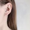 Nuevos pendientes triangulares tridimensionales simples personalizados de moda con circonitas geométricas de estilo frío