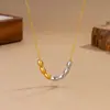Collar de siete cuentas para mujer, moderno modelo nuevo 2026, diseño bicolor, lujo ligero, estilo vintage, cadena versátil y de nicho para la clavícula