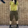 Gordo mm200 kg moda terno feminino verão manga curta camiseta calça solta casual Joker Harlan calças macacão