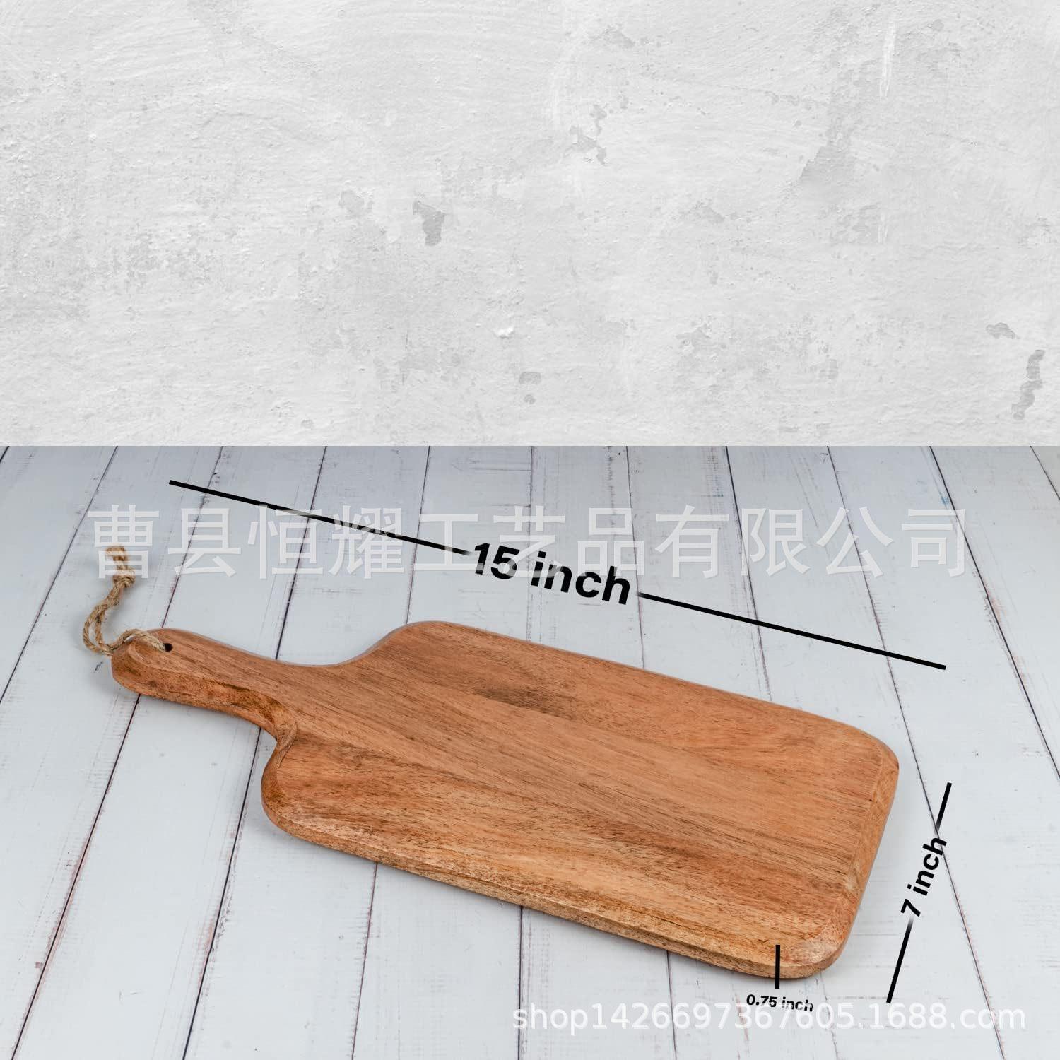 相思木砧板 便携家用牛排面包板案板 带手柄双面辅食板水果托盘