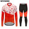 MUBODO Novo Macacão de Calça de Manga Longa para Montaria Verão e Outono Proteção Solar UV Vermelho Chinês Casal