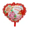 Globo de Película de Aluminio con Forma de Corazón de Madre para el Día de la Madre, 24 Pulgadas, Encaje Español, Globo de Fuegos Artificiales, Decoración de Regalo para Fiesta