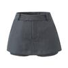 2024 novo conjunto falso de duas peças saia-calça feminina design hot girl cintura alta emagrecedor anti-exposição saia-calça linha A