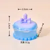 Transfronteiriço Luminoso Transparente Bolo Bolo de Morango Casa de Bonecas Carro Desktop Ornamentos de Resina Decorações DIY Feitas à Mão