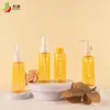Jie Ying Botella Plana de Hombro para Loción de 80ml Botella para Aceite Esencial Capilar con Extracto de Vegetales Botella para Aceite Limpiador para Mascotas Plástico Botella para Limpiador Facial