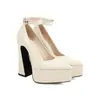 Sapatos de Salto Alto de Fivela Tamanho 35-43 para Todas as Estações, Sapatos Femininos de Moda de Salto Único, Bico Fino, Sapatos Femininos de Tamanho Extra Grande para Venda Transfronteiriça, Cor Sólida