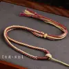 Corda Pendurante Estilo Xizang Algodão Tecido à Mão Pingente de Pescoço Artesanal Corda Pendurante Thangka Corda de Colar com Pingente de Jade para Itens Culturais e Artísticos