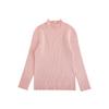 Suéter Gola Alta Meia Manga Cor Sólida Menina Wuri Boo Slim Fit Inverno Novo Infantil Versátil Quente Casual