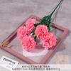 Cravo Simulado Solteiro 5-Cabeças Poliéster Flor Artificial Arranjo de Flores de Casamento Buquê Decoração