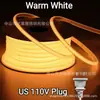 Tiras de luces LED COB transfronterizas, 110V con enchufe, impermeables, 220V para uso doméstico, adecuadas para sala de estar y decoración de techos