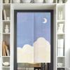 Nova cortina de porta decorativa de gato laranja cortina de partição de banheiro quarto haste telescópica sem furos tecido de cortina feia cortina de porta meia cortina