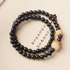 Pulseira Quadrada de Madeira com Contas de Ébano Natural e Barra Reta Especificações Cerca de 0,6 para Homens e Mulheres, Fabricante Pulseiras