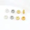 Cuentas Cilíndricas Grabadas con Palabra de Fortuna de Oro de 18K que Conservan el Color, Cuentas de Fortuna, Cuentas Espaciadoras, Cuentas para Hilo, Collar, Pulsera, Accesorios para Joyería DIY D93