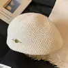 Boina Preta Estilo Japonês para Mulheres, Chapéu Fino Respirável de Verão para Usar para Trás, Nova Moda, Faz o Rosto Parecer Menor, Chapéu de Pintor