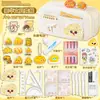 Estojo de Lápis Fofo de Queijo com Alto Valor Estético, Estilo Ins, Grande Capacidade, Caixa de Papelaria para Meninos e Meninas, Conjunto de Papelaria para Escola Primária, Prêmio