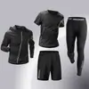 Ropa Deportiva Transfronteriza para Hombre Traje Deportivo Mallas de Secado Rápido Alta Elasticidad Entrenamiento de Carrera Ropa para Baloncesto Carrera Matutina Primavera y Otoño