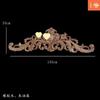 Aplique de madera maciza tallada europea, para esquina, puerta de flores, fondo de pared, puerta de armario con flores largas, decoración tallada en madera, flor horizontal