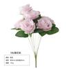 Ramo de flores artificiales de verano de 9 cabezas, rosas altas, flores artificiales para mesa de comedor, escritorio, flores de seda, flores falsas para boda, flores decorativas para ventana