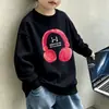 Sudadera moderna para niños, elegante y genial, con forro polar, nueva para primavera, otoño e invierno, color degradado, a la moda para niños mayores, top de cuello redondo